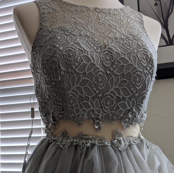 NWT JJ's House Beautiful Gray Dress - Picture 11 of 13